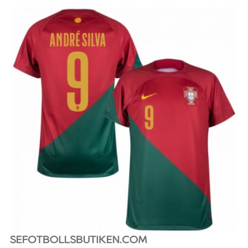 Portugal Andre Silva #9 Replika Hemma matchkläder VM 2022 Korta ärmar